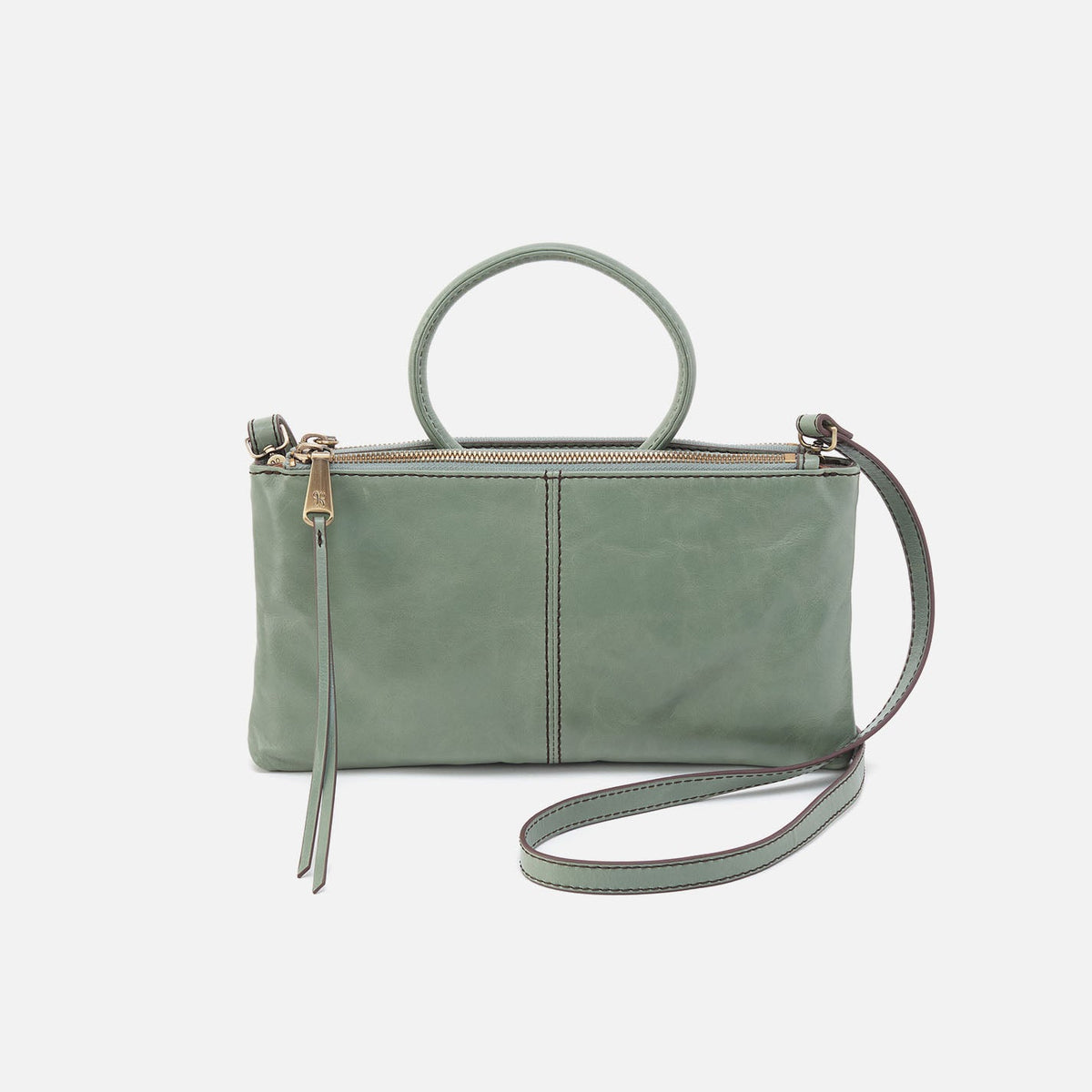 HOBO Top Pick - Sable Crossbody In Polished Leather - Jade