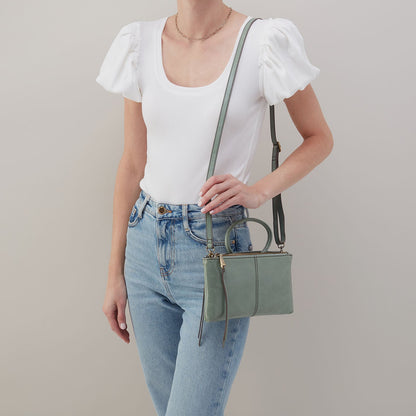 HOBO Top Pick - Sable Crossbody In Polished Leather - Jade