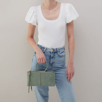 HOBO Top Pick - Sable Crossbody In Polished Leather - Jade