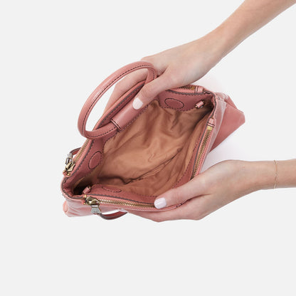 HOBO Quality - Sable Crossbody In Polished Leather - Rose