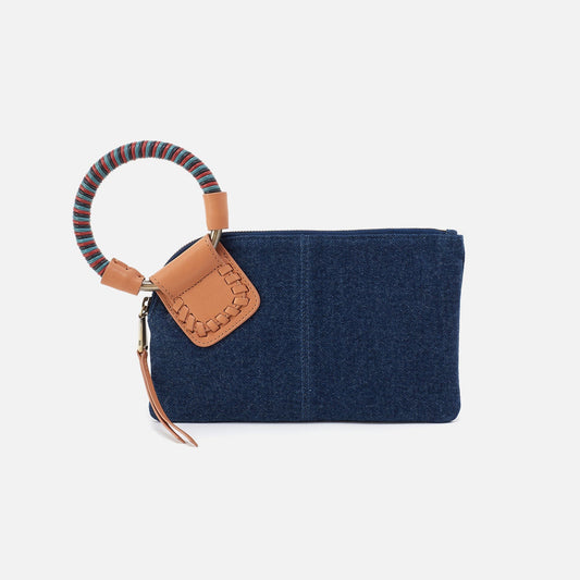 HOBO Everyday - Sable Wristlet In Denim Fabric - Dark Denim