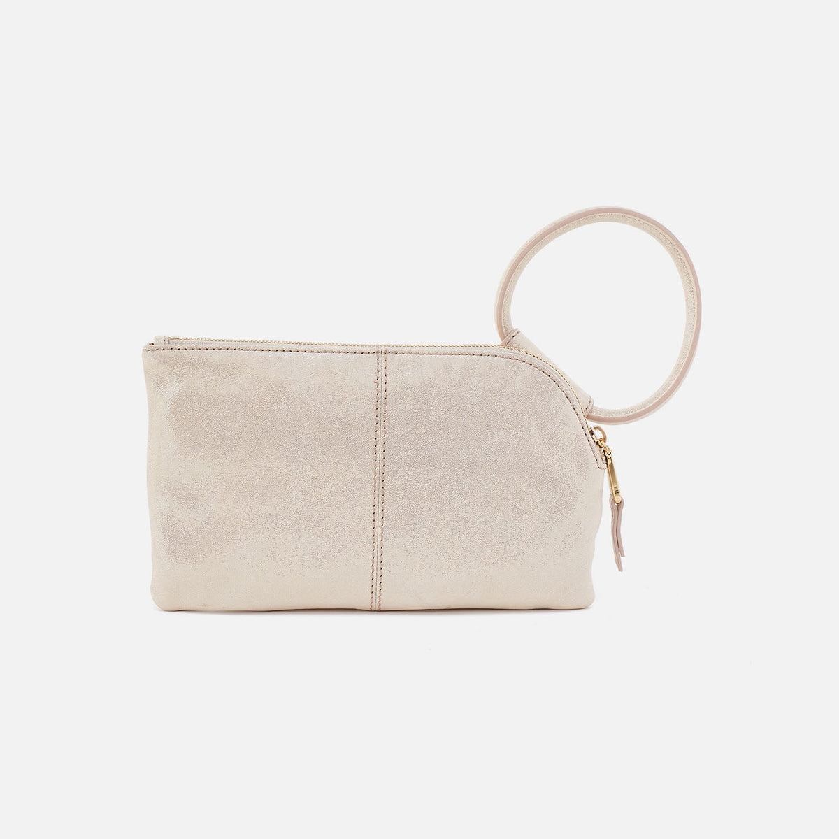 HOBO Essential - Sable Wristlet In Metallic Leather - Sand Shimmer