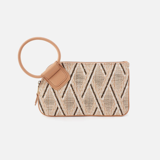 HOBO Great Value - Sable Wristlet In Multi Weave With Leather Trim - Cream Raffia