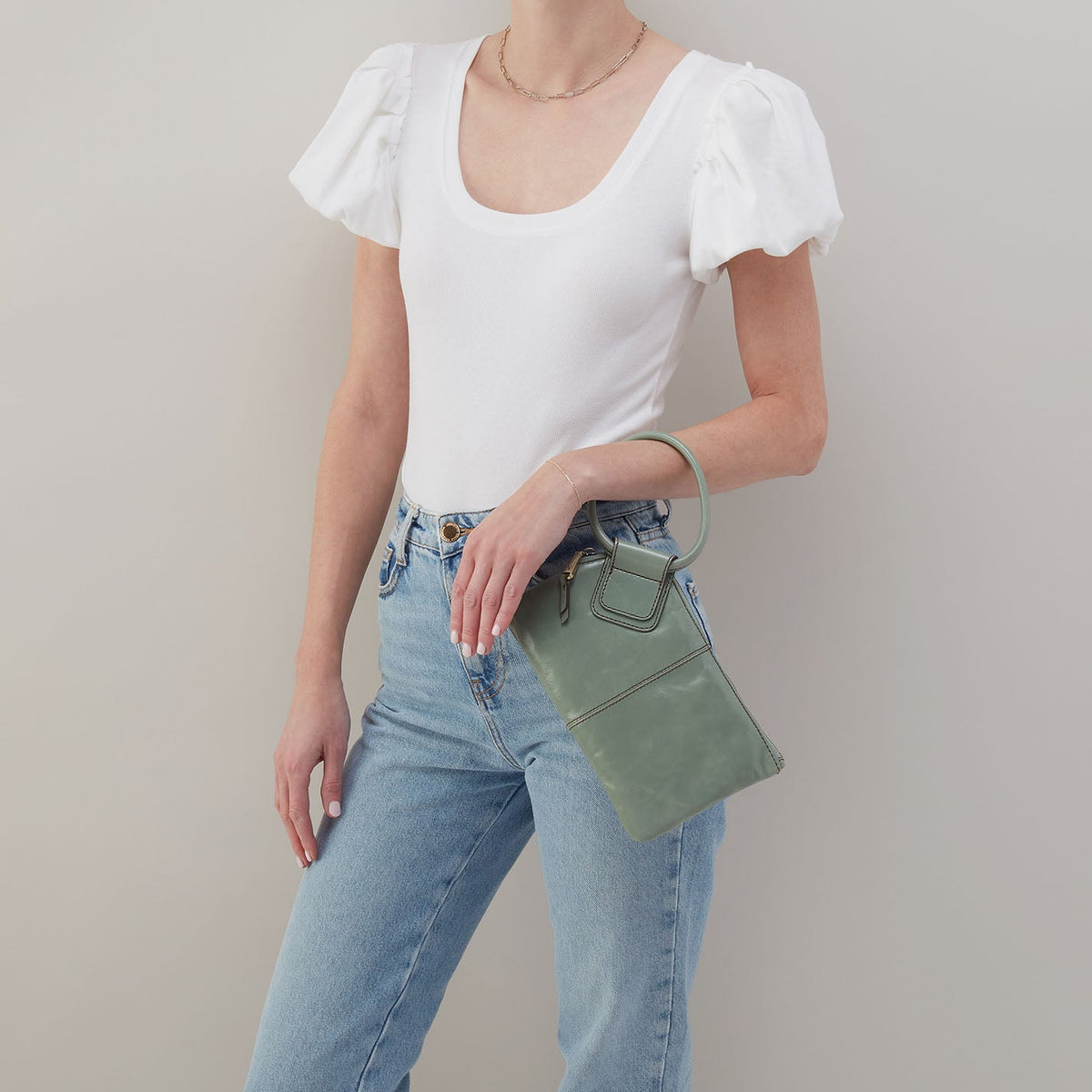 HOBO Hot Sale - Sable Wristlet In Polished Leather - Jade