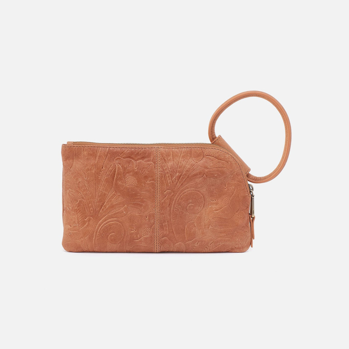 HOBO Discount - Sable Wristlet In Tooled Embossed Leather - Saddle Tooled Emboss