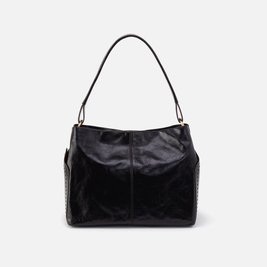 HOBO Discount - Seneca Shoulder Bag In Polished Leather - Black