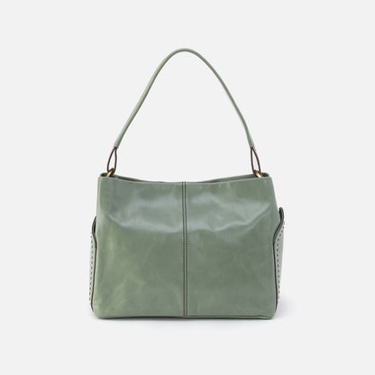 HOBO Everyday - Seneca Shoulder Bag In Polished Leather - Jade