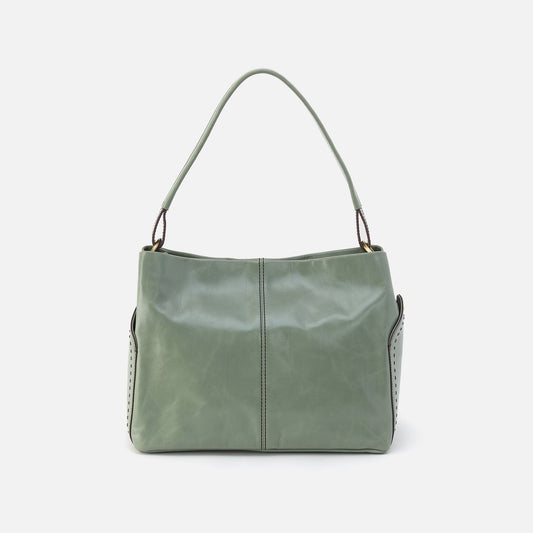 HOBO Everyday - Seneca Shoulder Bag In Polished Leather - Jade