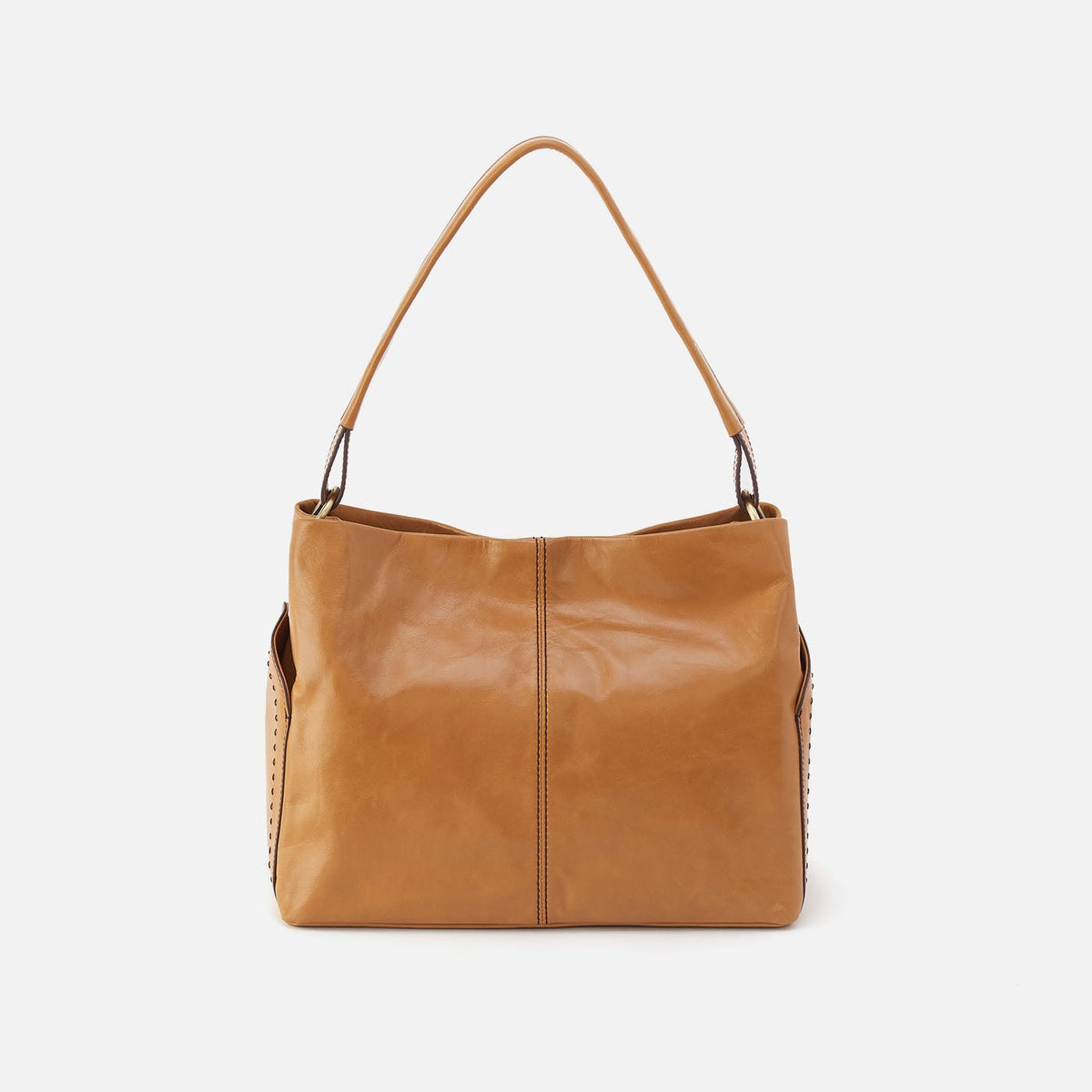 HOBO Essential - Seneca Shoulder Bag In Polished Leather - Natural