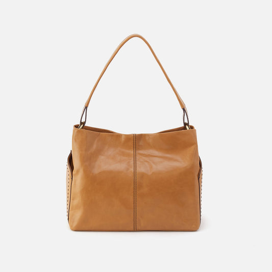HOBO Essential - Seneca Shoulder Bag In Polished Leather - Natural