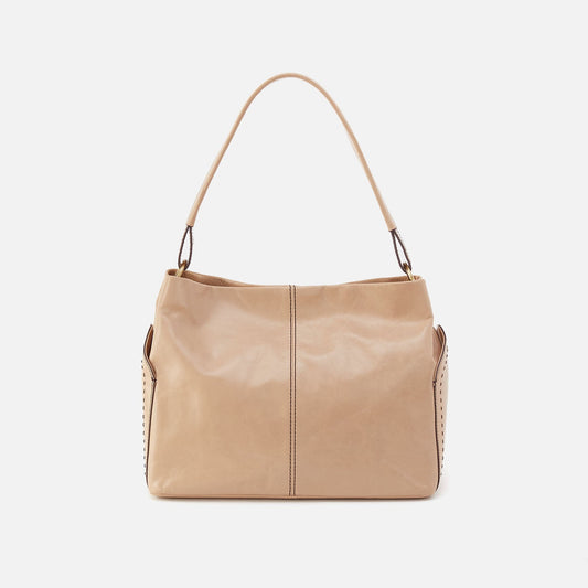 HOBO Popular - Seneca Shoulder Bag In Polished Leather - Sand