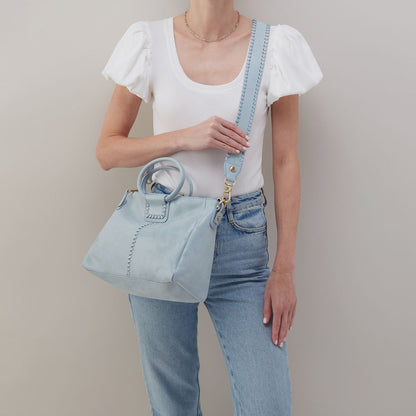 HOBO Premium - Sheila Medium Satchel In Buffed Leather - Sky