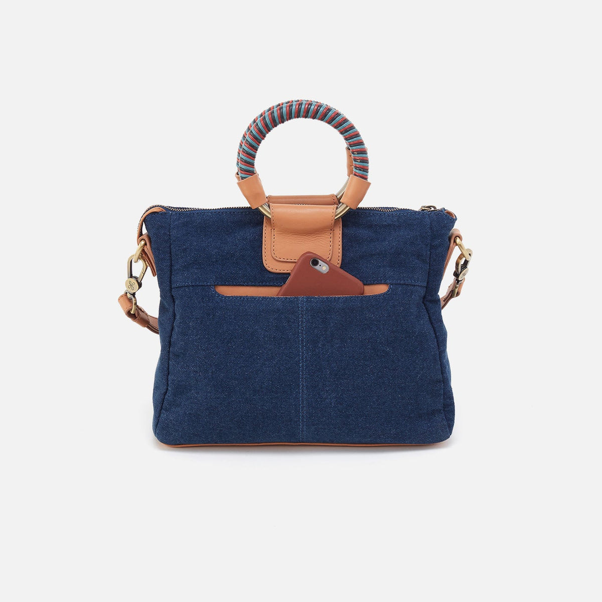HOBO Hot Sale - Sheila Medium Satchel In Denim Fabric - Dark Denim