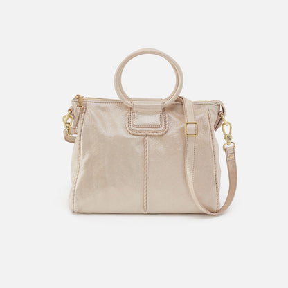 HOBO Sale - Sheila Medium Satchel In Metallic Leather - Sand Shimmer