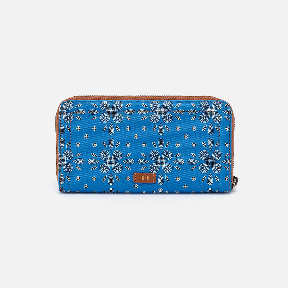 HOBO Best Price - Soma Large Wallet In Coated Canvas - Blue Journey Bandana