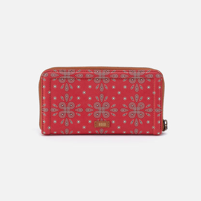 HOBO Special Offer - Soma Large Wallet In Coated Canvas - Red Journey Bandana