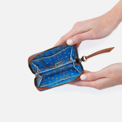 HOBO Hot Sale - Soma Small Wallet In Coated Canvas - Blue Journey Bandana