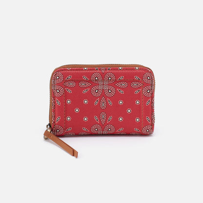 HOBO Smart Buy - Soma Small Wallet In Coated Canvas - Red Journey Bandana