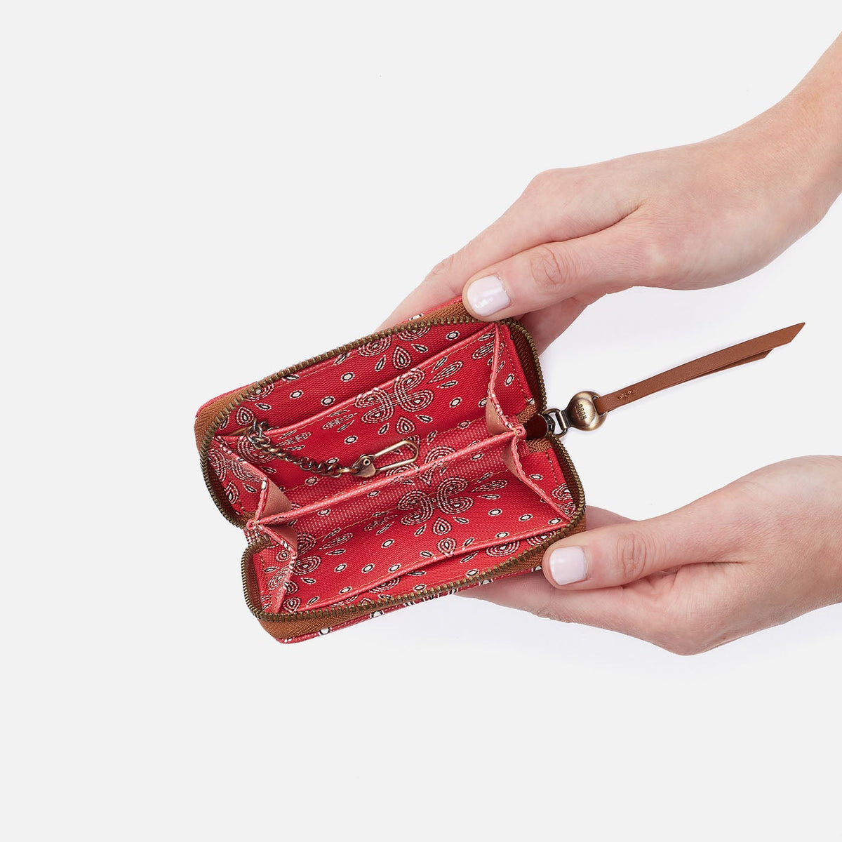 HOBO Smart Buy - Soma Small Wallet In Coated Canvas - Red Journey Bandana