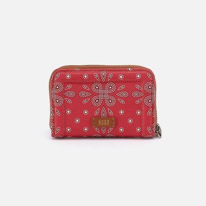 HOBO Smart Buy - Soma Small Wallet In Coated Canvas - Red Journey Bandana
