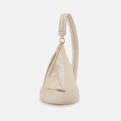 HOBO Special Offer - Sway Small Sling In Metallic Leather - Sand Shimmer