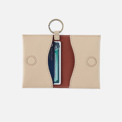 HOBO Everyday - Vida Card Case in Micro Pebbled Leather - Almond