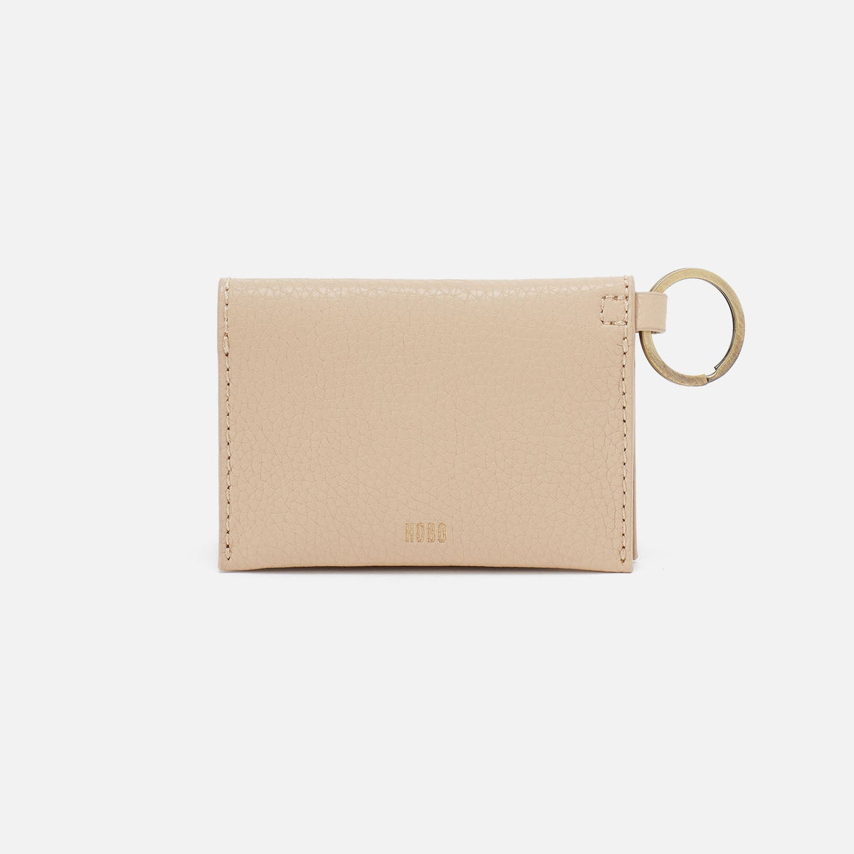 HOBO Everyday - Vida Card Case in Micro Pebbled Leather - Almond