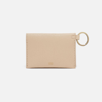HOBO Everyday - Vida Card Case in Micro Pebbled Leather - Almond