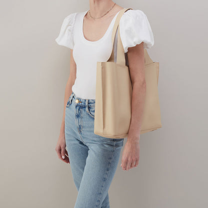 HOBO Customer Favorite - Vida Large Tote in Micro Pebbled Leather - Almond