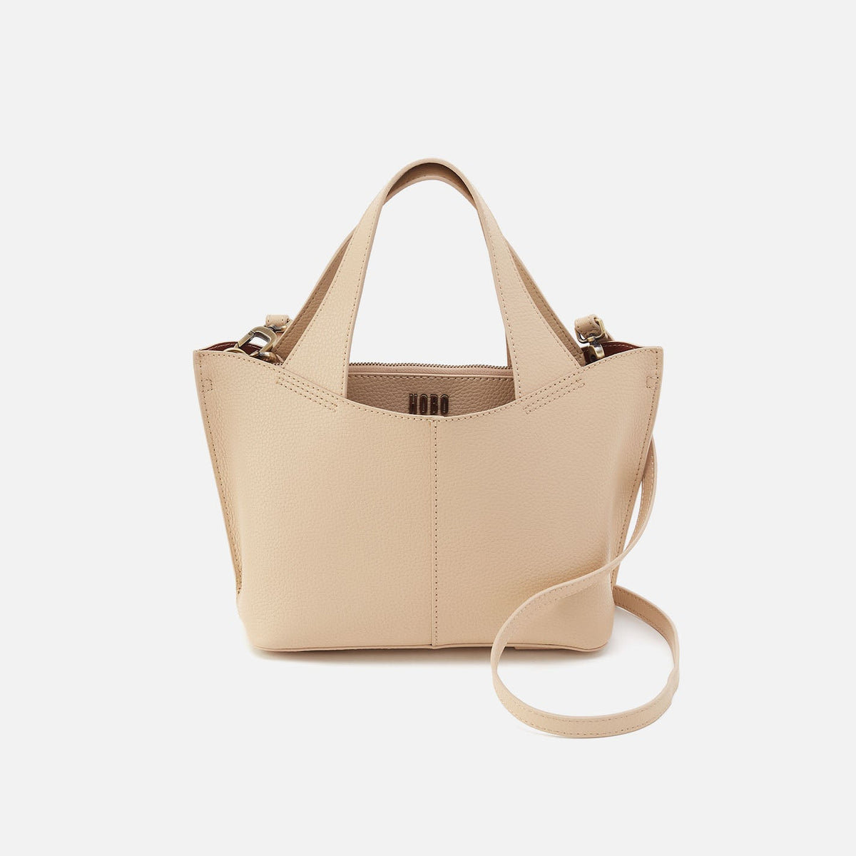 HOBO Classic - Vida Small Tote in Micro Pebbled Leather - Almond