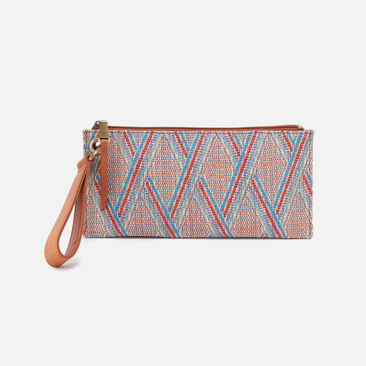 HOBO Quality - Vida Wristlet In Multi Weave With Leather Trim - Sunset Raffia