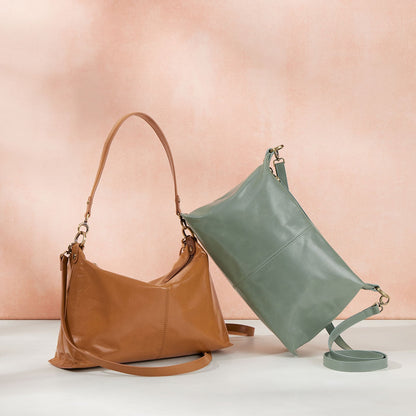 HOBO Sale - Avon Shoulder Bag In Polished Leather - Jade