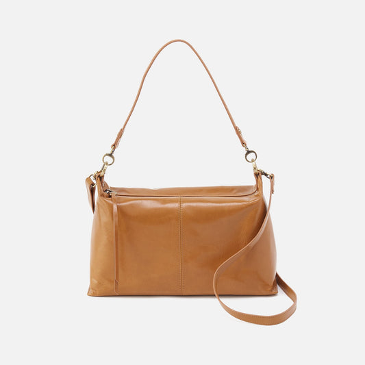 HOBO Essential - Avon Shoulder Bag In Polished Leather - Natural