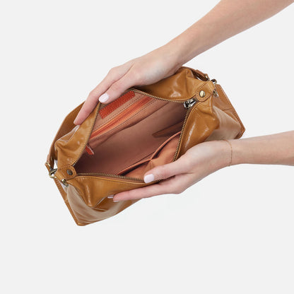 HOBO Essential - Avon Shoulder Bag In Polished Leather - Natural