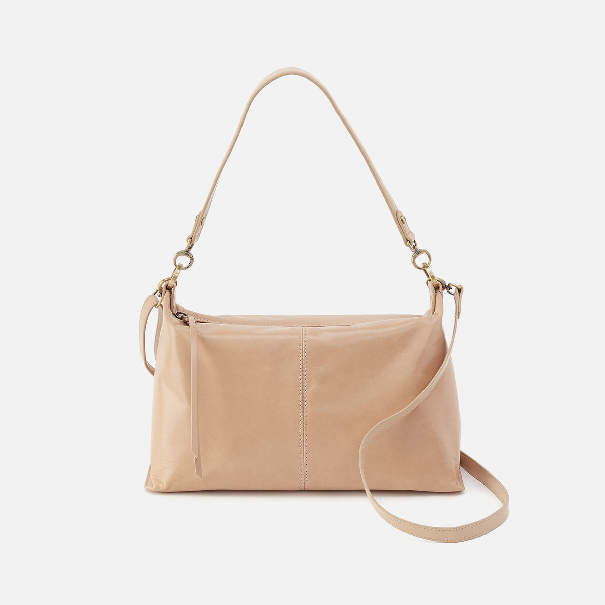 HOBO Smart Buy - Avon Shoulder Bag In Polished Leather - Sand