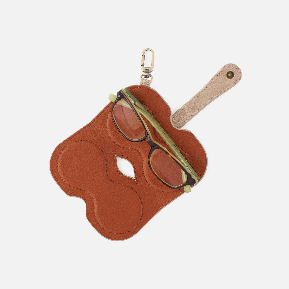 HOBO Hot Sale - Blink Glasses Holder In Buffed Leather - Gilded Beige