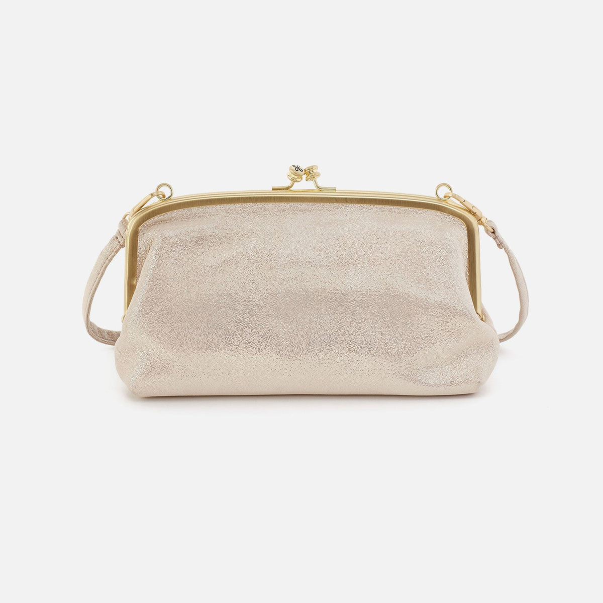 HOBO Recommended - Cora Wallet Crossbody In Metallic Leather - Sand Shimmer
