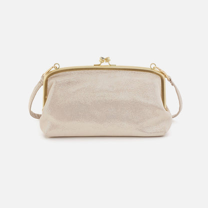 HOBO Recommended - Cora Wallet Crossbody In Metallic Leather - Sand Shimmer