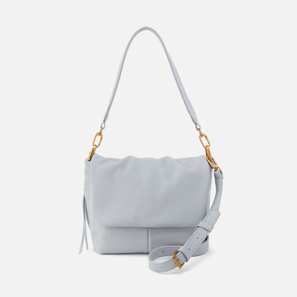 HOBO Sale - Harley Convertible Shoulder Bag In Pebbled Leather - Blue Pearl