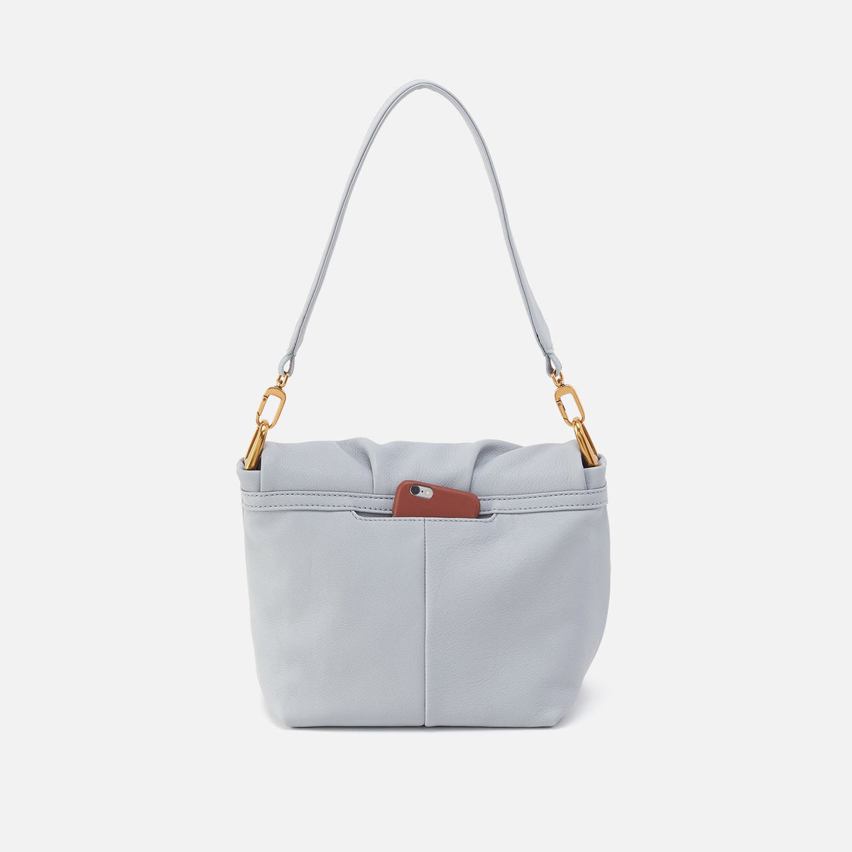 HOBO Sale - Harley Convertible Shoulder Bag In Pebbled Leather - Blue Pearl