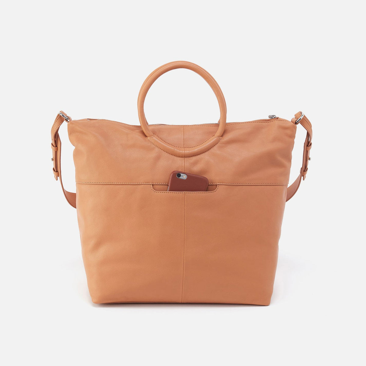 HOBO Discount - Maggie Satchel In Smooth Leather - Doe