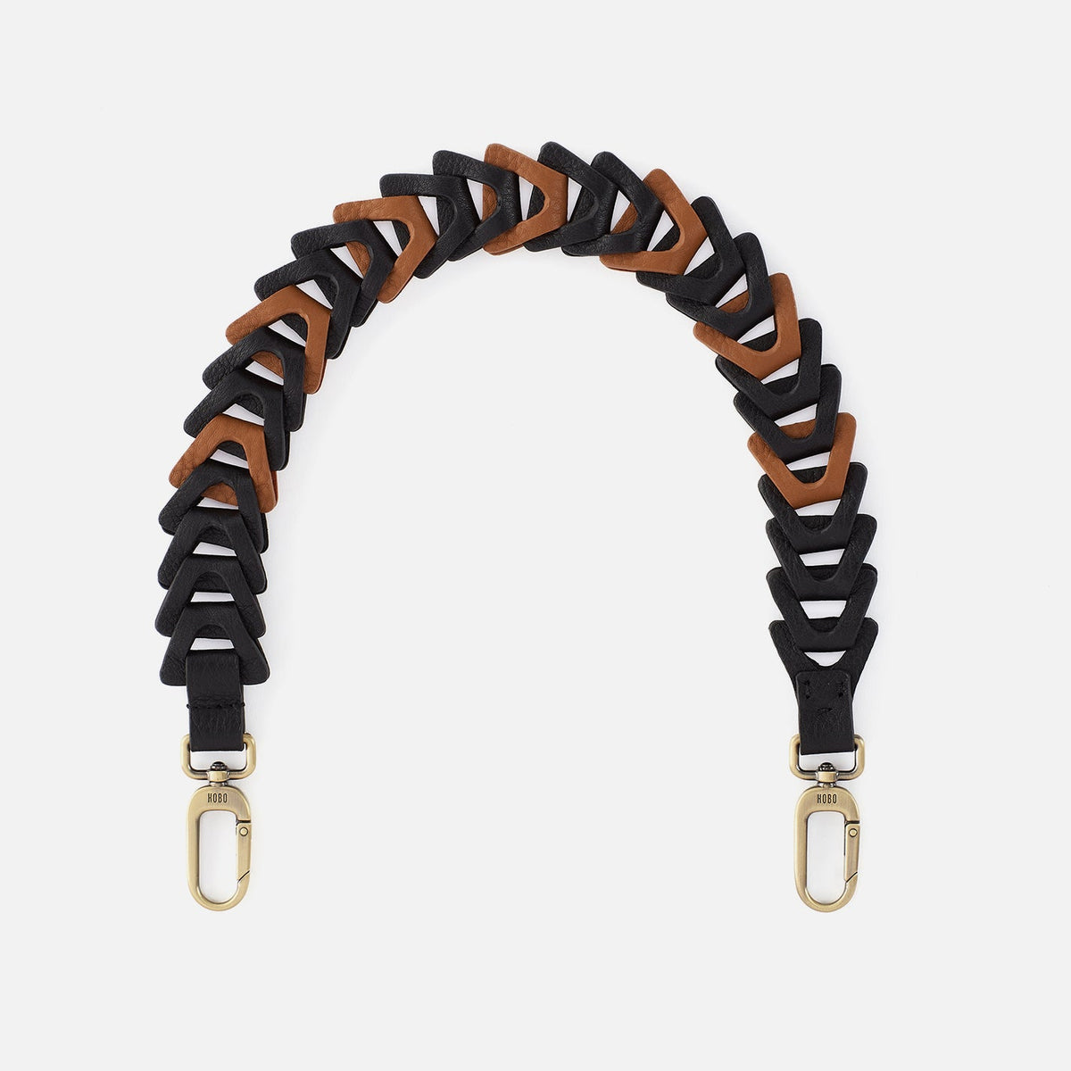 HOBO Trending - Petty Leather Link Strap in Pebbled Leather - Black