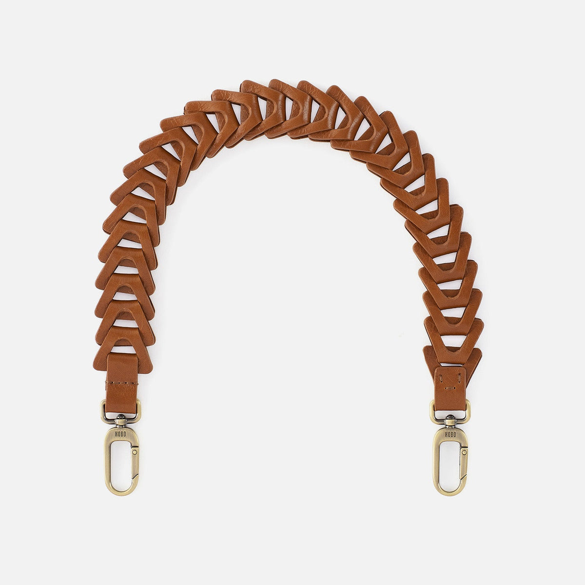 HOBO Latest - Petty Leather Link Strap in Polished Leather - Truffle