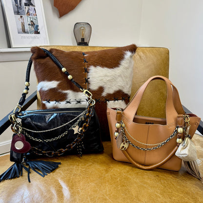 HOBO Value - Stardust Bag Swag in Pebbled Leather - Black