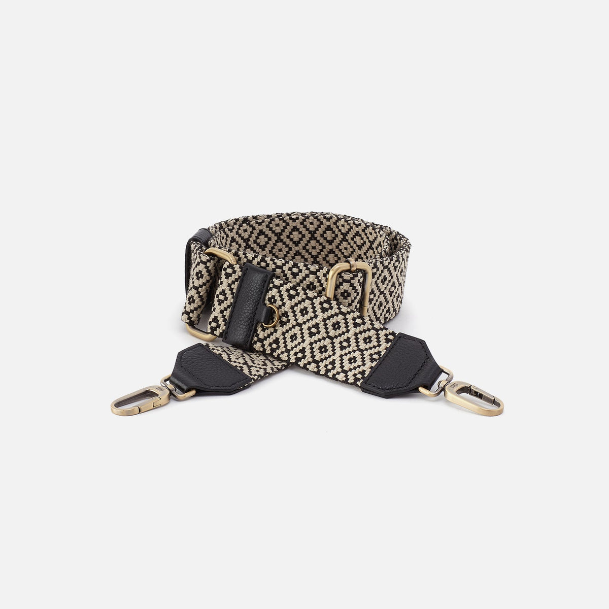 HOBO Discount - Webbing Strap In Webbing Fabric With Pebbled Leather Trim - Black