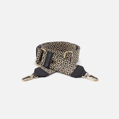 HOBO Discount - Webbing Strap In Webbing Fabric With Pebbled Leather Trim - Black