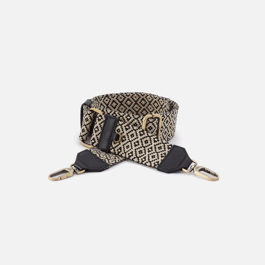 HOBO Discount - Webbing Strap In Webbing Fabric With Pebbled Leather Trim - Black