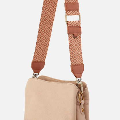 HOBO Recommended - Webbing Strap In Webbing Fabric With Pebbled Leather Trim - Desert Sun