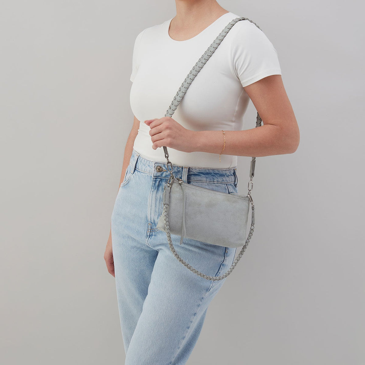 HOBO Top Pick - Darcy Crossbody In Buffed Leather - Misty Harbor