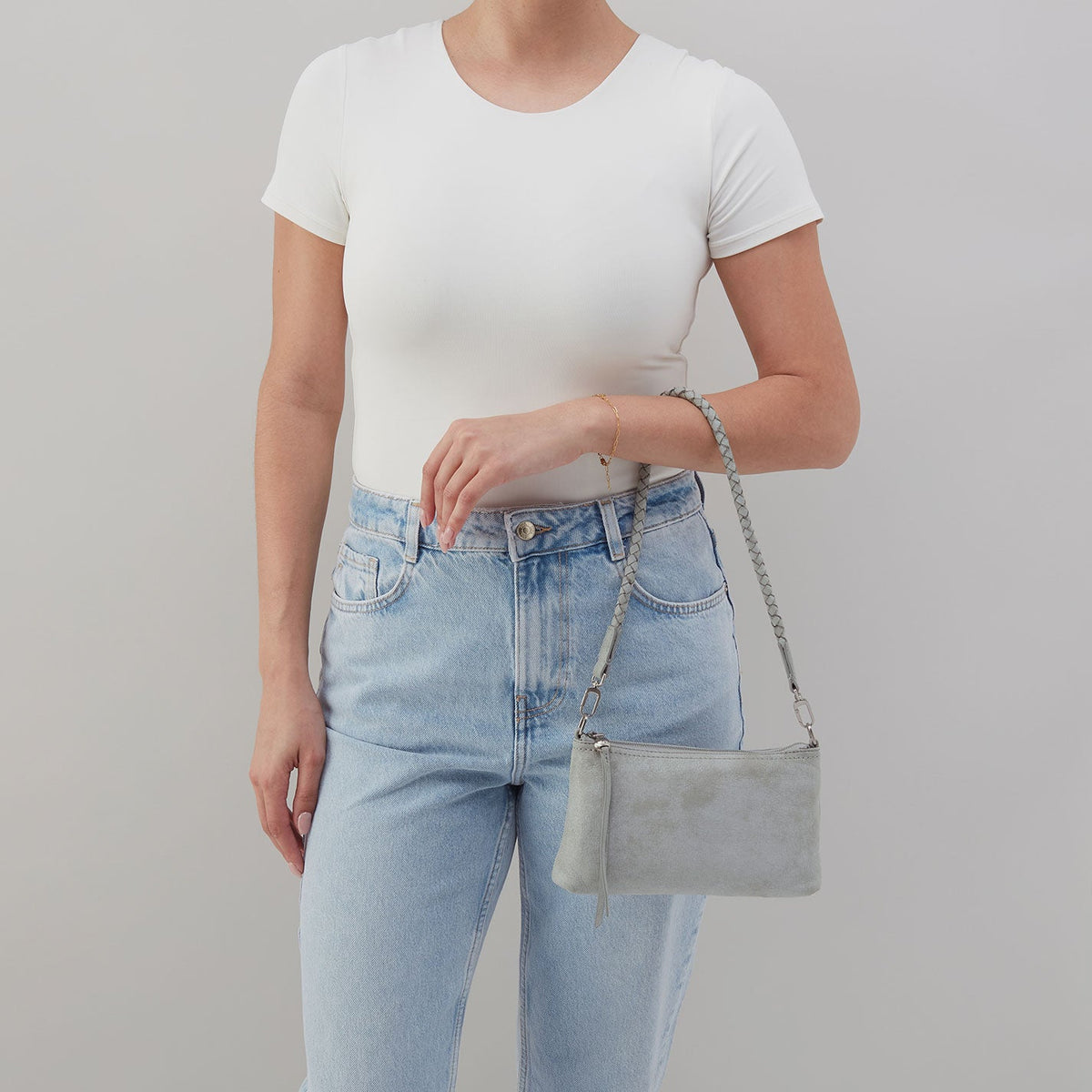 HOBO Top Pick - Darcy Crossbody In Buffed Leather - Misty Harbor